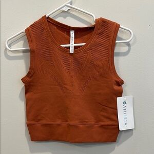 Athleta new with tags Orange Sleeveless Fitted Crop Tank Top